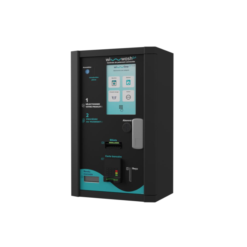 Wi WASH  TOUCH / Monnayeur / lecteur de billet / Bancaire sans Contact